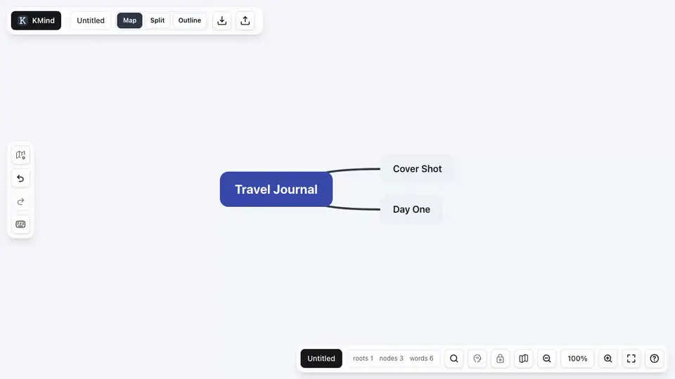 Animation of inserting an image into a KMind Zen node