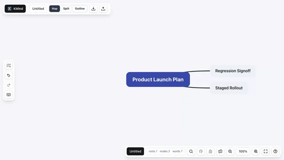 Animation of opening the KMind Zen notes panel with the shortcut and saving a note