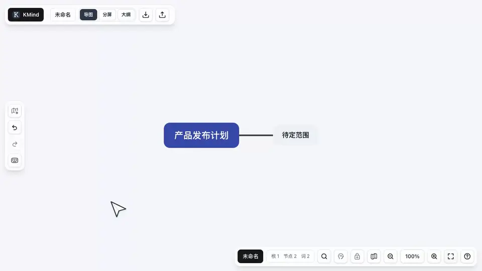 KMind Zen 中双击节点编辑正文并提交的动图